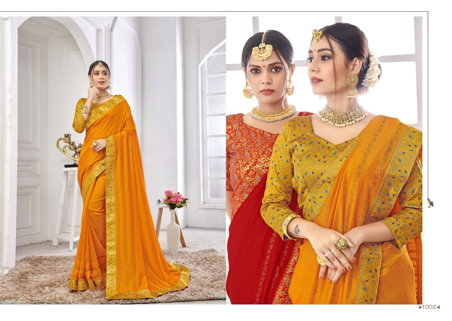 Saroj Veronica Festive Wear Designer Heavy Vichitra Silk Latest Saree Collection